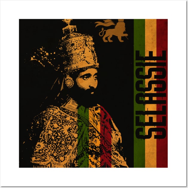 Jah Rastafari King Selassie Wall Art by CTShirts